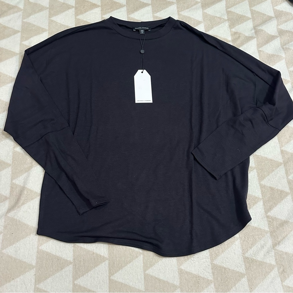 Universal standard black long sleeve dolman sleeve shirt